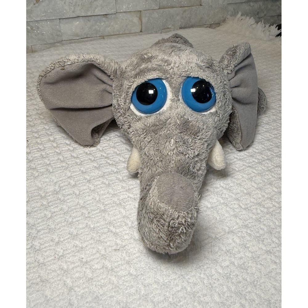 Gazoo Elephant Plush Gray Big Blue Eyes Floppy Ears Cute Stuffed Animal Toy 12"